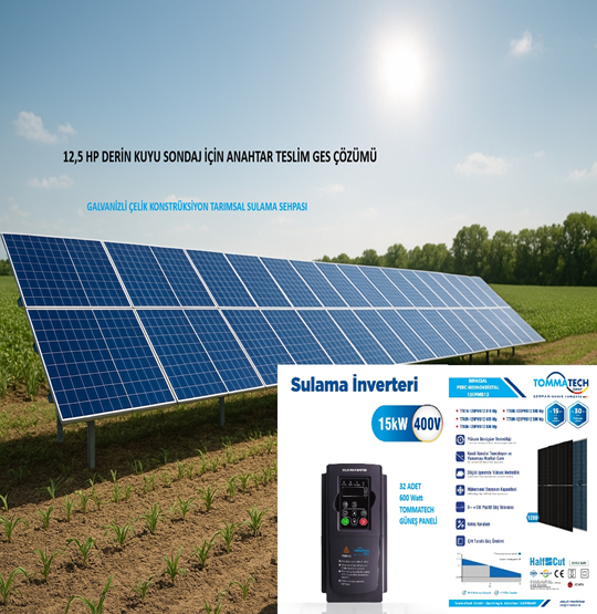12.5 HP TARIMSAL SULAMA SİSTEMİ